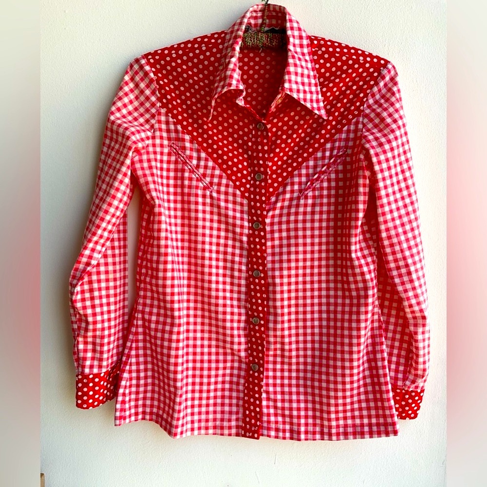 San Francisco Shirt Works Rare Vintage western plaid snap up shirt